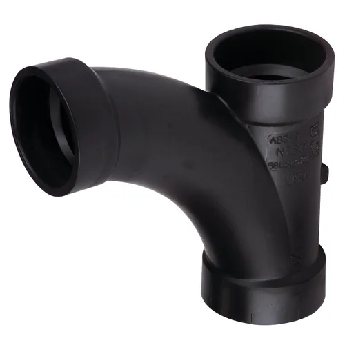 NIBCO Fig No C5812-L, 2 pulgadas ABS DWV Long Radius Combo Tee-Wye Hub x Hub, soldadura solvente