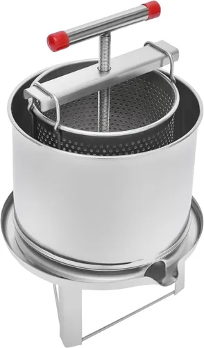 Miniatura 3 de Prensa manual de uva de 3.3 galones para hacer jugo de vino, prensa de miel de fruta grande, extractor de prensa de jugo de uva de sidra de manzana