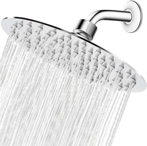 NearMoon Cabezal de ducha de lluvia, diseño ultra fino - aumento de presión, experiencia genial, lluvia de alto flujo, acero inoxidable (20 cm,