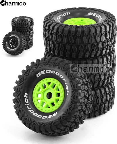 Miniatura 7 de 1/7 1/8 RC Short Course Truck Buggy Neumáticos y ruedas 0.669 in Hex OD 5.315 in Neumáticos todoterreno para 1:7 1:8 Escala RC Off-Road Truck Car