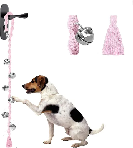 Miniatura 12 de Campanas de Perro para Salir al Aire Libre y Entrenamiento de Orinal para Cachorros, Campana de Puerta de Perro Ajustable para Ir al Baño, Hecho a