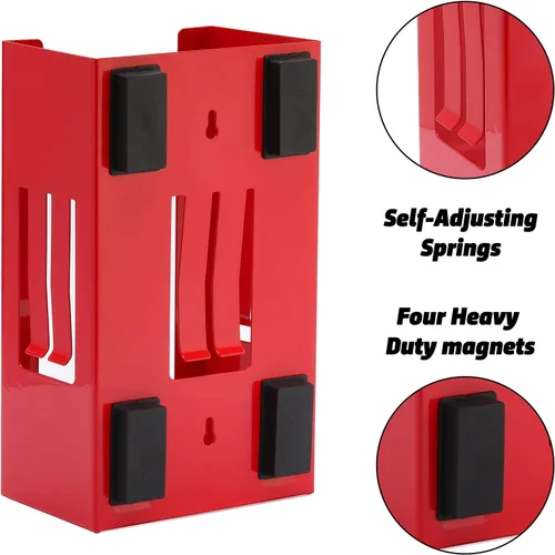 Miniatura 3 de Dispensador magnético de guantes de 2 piezas, soporte para caja de guantes desechables, soporte para guantes para montaje en pared, soporte
