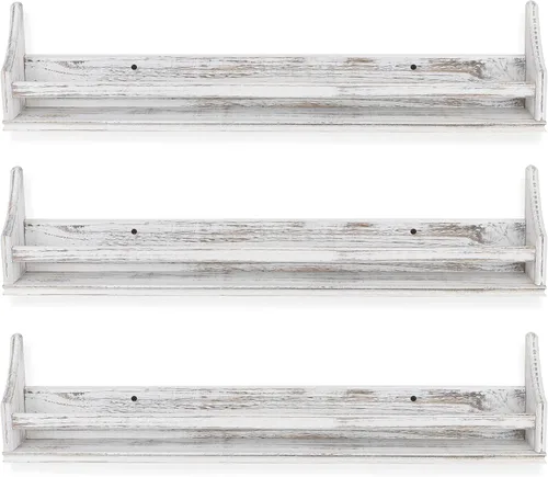 Miniatura 8 de Angel - Estantes flotantes de 30 pulgadas para decoración de pared, estante de almacenamiento de juguetes y estantes de libros para guardería