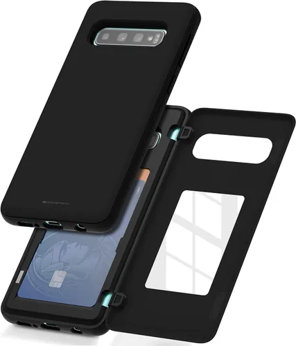 Miniatura 39 de GOOSPERY Funda tipo cartera para Samsung Galaxy S22 Ultra, [tarjetero] parachoques magnético de puerta con cierre automático, cubierta protectora