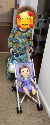 Miniatura 8 de Anivia Colección de Cochecitos de Juguete Cochecito de Muñecas Accesorios de Muñeca para Niños Pequeños 1-3 Diseño de Corazón Regalos para Niños