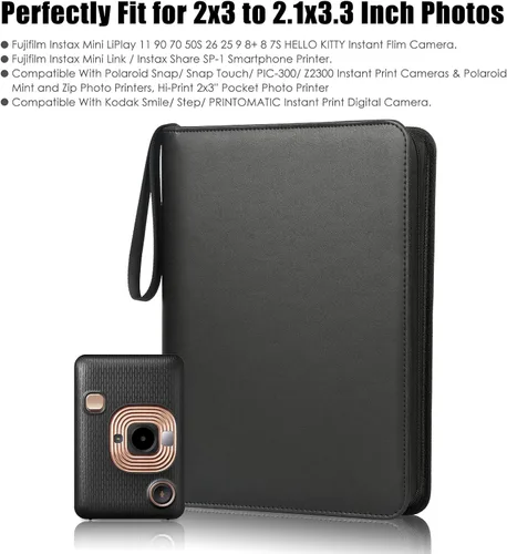 Miniatura 2 de Álbum de fotos de 540 bolsillos para cámara Fujifilm Instax Mini, cubierta de cuero, álbum de fotos para cámara instantánea Instax Mini 12 11 9 40