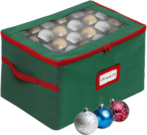 Miniatura 18 de HOLDN’ STORAGE - Caja de almacenamiento para adornos navideños con divisores - Capacidad para 48 adornos de hasta 3.0 pulgadas de diámetro, 2 Negro
