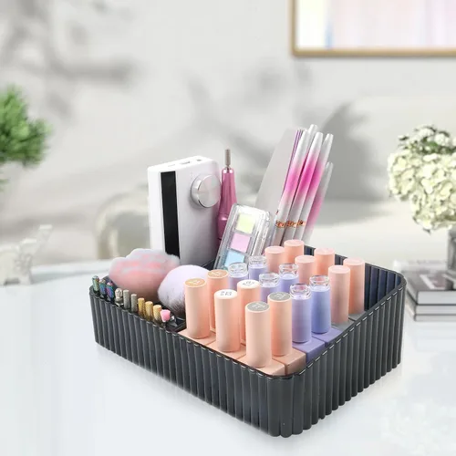 Miniatura 7 de Caja de almacenamiento de brocas y brocas, 10 agujeros, soporte para brocas de acrílico transparente, herramienta de taladro de uñas de plástico