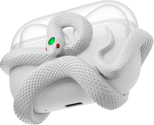 Miniatura 11 de La Funda Decorativa de Serpiente Compatible con AirPods 4ª Generación. Funda 3D Creativa y Estética de Serpiente de HaloMyyth, Cabeza Iluminada