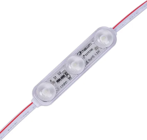 Miniatura 6 de Q QINGCHEN Módulo LED blanco cálido de 3000 K, 1.2 W, 12 V, sin entrada de polaridad, luz decorativa impermeable para letreros publicitarios