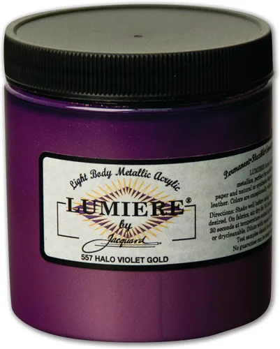 Miniatura 83 de Jacquard Lumiere Pintura para Tela de 2.25oz Turquesa Nacarado - Pintura Metálica para Tela, Cuero, Lienzo, Papel y Madera - Pintura Acrílica