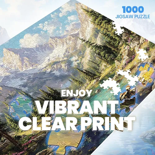 Miniatura 2 de Rompecabezas para adultos de 1000 piezas, parque nacional, naturaleza, nieve, montaña, lago, bosque, rompecabezas de 1000 piezas para adultos