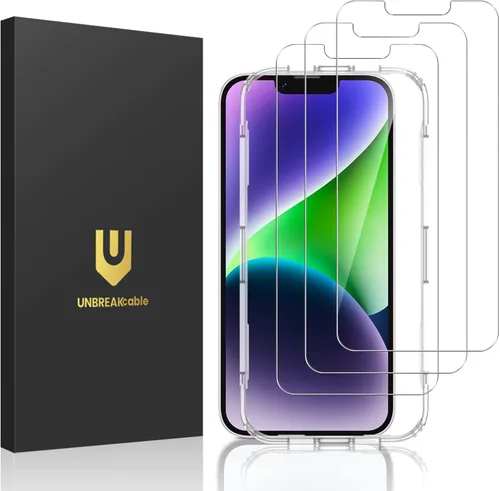 Miniatura 10 de UNBREAKcable Paquete de 3 protectores de pantalla para iPhone 17 Pro Max, vidrio templado doble inastillable [marco de fácil instalación]