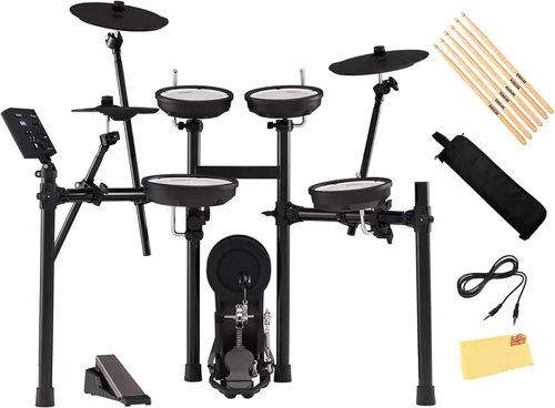Miniatura 11 de Roland TD313 V-Drums Kit de batería electrónica Bundle con trono de batería, cable de audio, baquetas, bolsa para baquetas y paño de pulido
