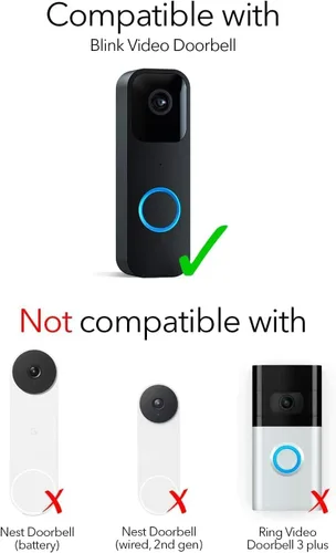 Miniatura 5 de Wasserstein Timbre de timbre – Compatible con el timbre Blink Video Doorbell (paquete de 1, negro)