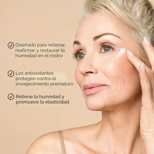 Miniatura 5 de Body Firm Crema de Reparación Facial Antienvejecimiento, Hidratante Facial Antiarrugas con Manteca de Karité, Colágeno, Vitamina E, Crema