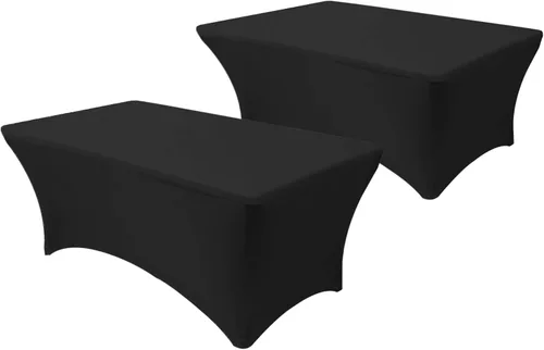 Miniatura 20 de YOUR CHAIR COVERS - Paquete de 2 manteles de mesa elásticos de elastano para mesas rectangulares de 6 pies, 72 pulgadas de largo x 30 pulgadas