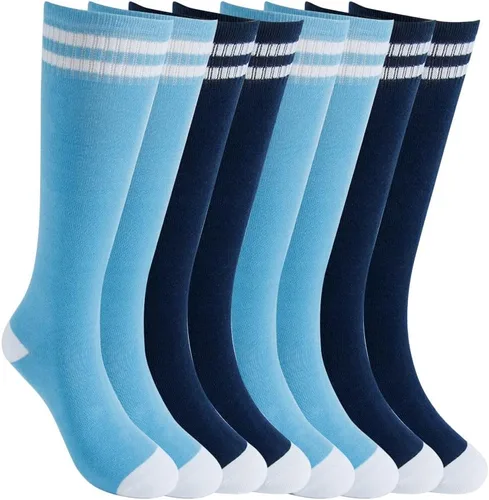 Miniatura 23 de Calcetines altos hasta la rodilla para niños, calcetines de fútbol de algodón para niños, niñas, niños pequeños