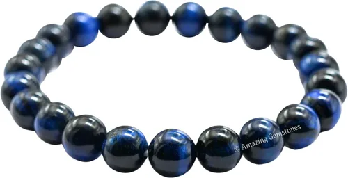 Miniatura 347 de Amazing Gemstone Pulsera de cristal para mujeres y hombres, pulsera de cristal curativo de protección, pulsera elástica con cuentas de piedras