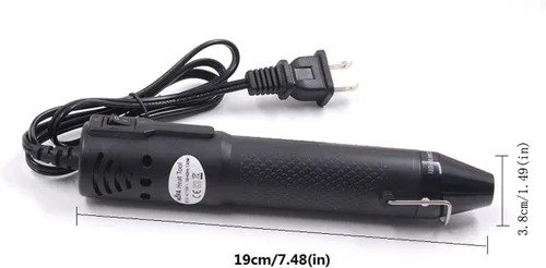 Miniatura 5 de mofa Pluma de Calor para Repujado, Mini Pistola de Calor, Herramientas de Pluma de Aire Caliente, Pluma Termorretráctil con Soporte Para Bricolaje