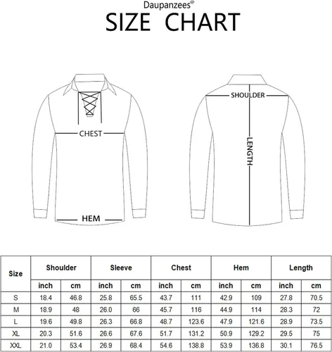 Miniatura 6 de Daupanzees Camisa de manga larga para hombre, estilo casual de jacobita escocés