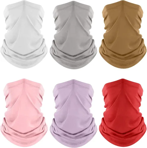 Miniatura 22 de Fuinloth Polaina para el cuello, paquete de 6 unidades de máscara facial con protección UV refrescante para hombres y mujeres