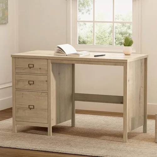 Miniatura 5 de Escritorio ejecutivo de 47 pulgadas con cajón de archivos, escritorio de oficina en casa de madera de granja con cajón de almacenamiento, escritorio