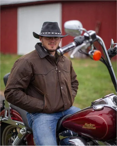 Miniatura 7 de Outback Trading Trailblazer 2149 - Chaqueta vaquera de algodón impermeable para hombre