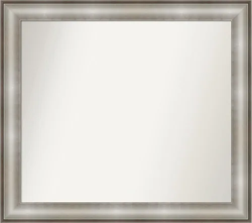 Miniatura 45 de Amanti Art Espejo de baño plateado para sobre fregadero, 28 x 47 pulgadas, espejo rectangular de plata imperial, marco de madera tradicional de gran