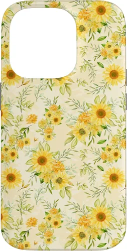 Miniatura 17 de Cute Sunflower Pattern Yellow Pastel Flower Case for iPhone 16