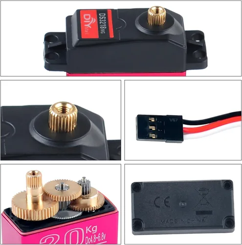 Miniatura 6 de DS3218 - Servo digital de engranaje de metal de alto par resistente al agua servo RC de 44.1 lbs rotación de 270 grados para autos Baja RC