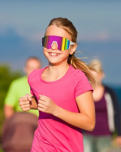 Miniatura 5 de FEISEDY Gafas de sol para niños, gafas de sol de béisbol juveniles, UV400, deportes, adolescentes, ciclismo, sombras para niños y niñas de 8 a 16