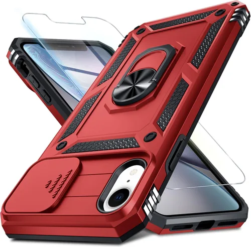 Miniatura 60 de Janmitta - Funda para iPhone 14 Pro con cubierta deslizante para lente de cámara incorporada + protector de pantalla, funda de cuerpo completo
