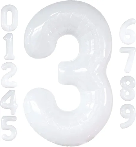 Miniatura 161 de Globo gigante plateado del número 0 de 40 pulgadas – Globo Mylar del número 0 Globo plateado 0 para decoraciones de fiesta Globo plateado