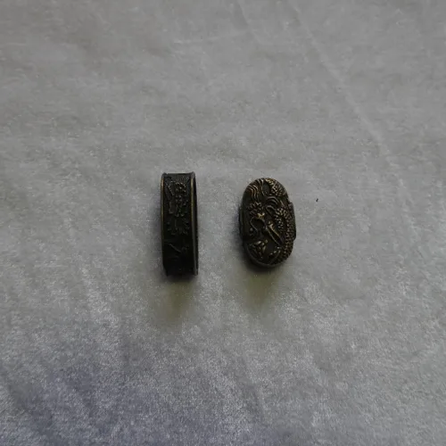 Miniatura 30 de Espada samurái japonesa KOSHIRAE – Aleación de Fuchi Kashira 01-44