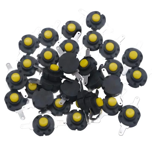 Miniatura 5 de mxuteuk 30 interruptores de botón micro autobloqueante redondo DC 12V 0.5A 2pin pestillo mini interruptores de encendido/apagado