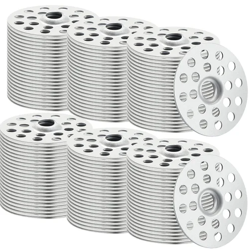 Miniatura 8 de 200 arandelas de yeso de 1 pulgada para reparar techos, arandelas de metal para tornillos, anillos de reparación de yeso, botones para reparación