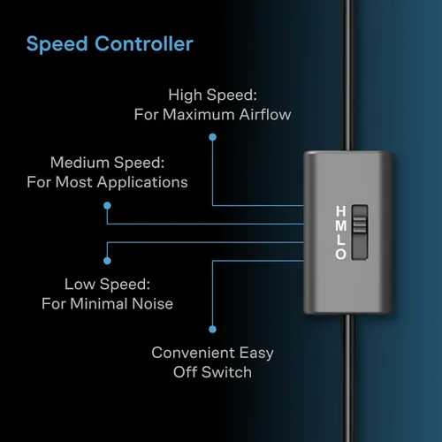 Miniatura 3 de AC Infinity MULTIFAN S2, ventilador USB silencioso de 120 mm con control de velocidad, certificado UL para receptor DVR, módem, Xbox, AV, gabinete