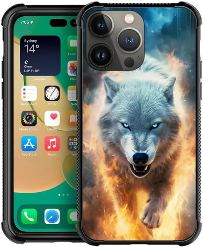 Miniatura 41 de DAIZAG Compatible con iPhone 13 Pro Max, Funda de TPU Protectora Anti-Arañazos Todo En Uno, Fundas para Hombre Mujer - Motivo de Madera Americana