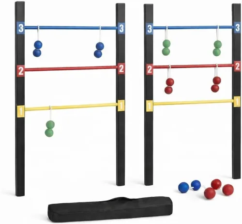 Miniatura 8 de Bolaball Wooden Ladder Toss Game Set with Carry Bag for Indoor & Outdoor Family Lawn