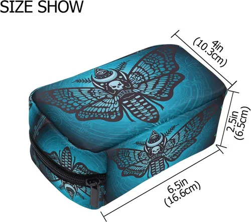 Miniatura 3 de MNSRUU Pequeña bolsa de cosméticos para niñas y mujeres, de viaje, con estampado de leopardo colorido, organizador de artículos de tocador