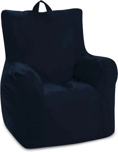 Miniatura 62 de Posh Beanbags - Sillón puff grande, 38 pulgadas, color azul rey sólido Nylon suave - Azul real