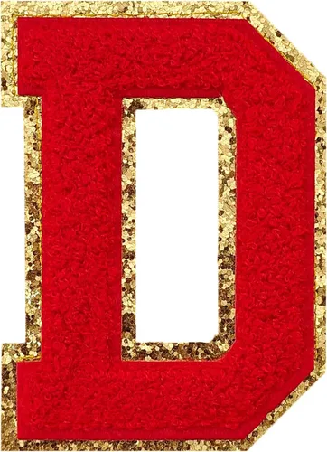 Miniatura 59 de GYGYL - 3 parches de letras deportivas de felpilla con purpurina, parches para planchar de tamaño grande para decoración de disfraces