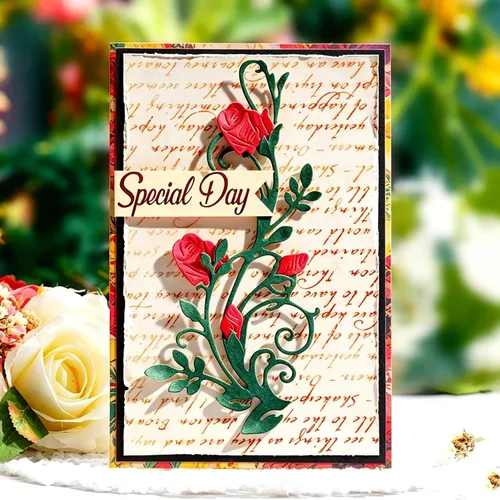Miniatura 14 de Lapoo Troquel de corte de flores para álbumes de recortes, troqueles de corte de metal duradero para álbumes de recortes, álbum de fotos, tarjeta