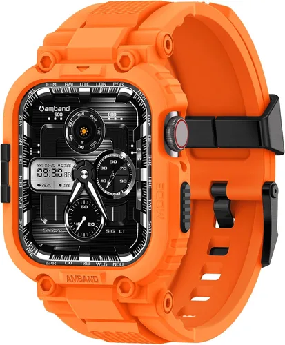 Miniatura 43 de amBand Bands - Funda protectora de pantalla compatible con Apple Watch Ultra 3/2/1 de 1.732 pulgadas, correa resistente M1 Sport Series y película