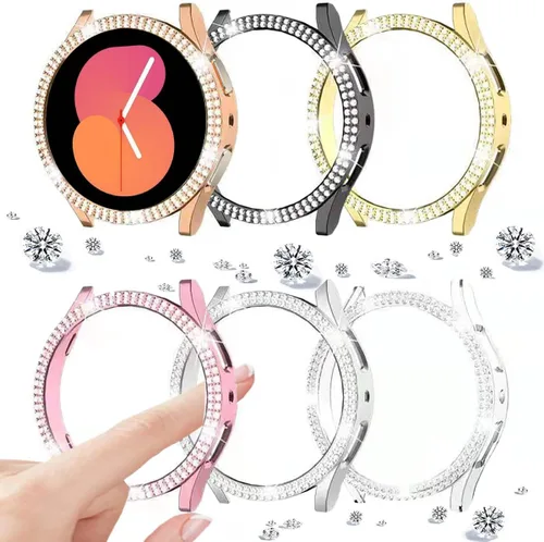Miniatura 44 de DEALELE Paquete de 1 + 3 fundas y protector de pantalla compatible con Samsung Galaxy Watch FE / 5/4 de 1.575 pulgadas, funda protectora
