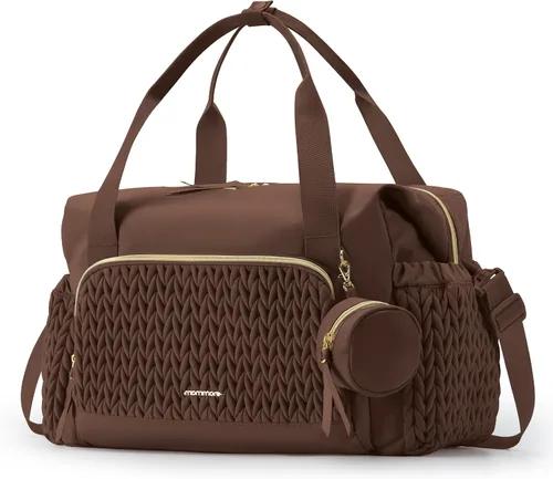 Miniatura 10 de mommore - Bolso para pañales, bolsos de gran capacidad para viajes, bolso para hospital para parto, bolso para bebé con estuche para chupete