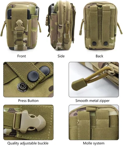 Miniatura 4 de Long Keeper Bolsa táctica Molle - Cinturón de senderismo militar Bolsa de cintura Deporte al aire libre Motocicleta Bicicleta Ciclismo Bolsa