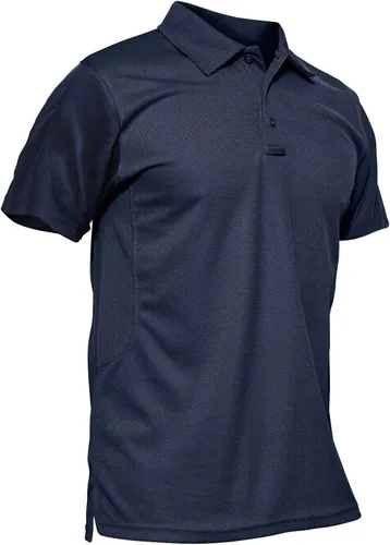 MAGCOMSEN - Camiseta tipo polo para hombre de secado rápido de manga larga o corta deportiva suéter táctico de tela de piqué para golf de tela jersey