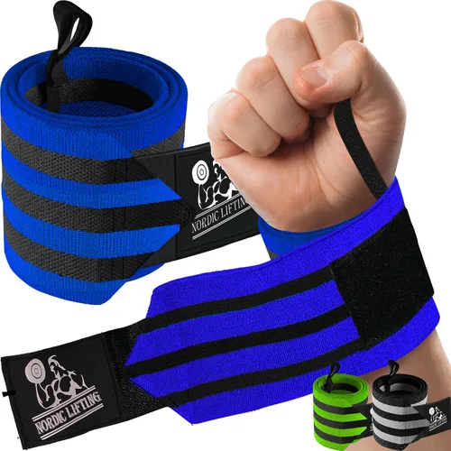 Miniatura 10 de Nordic Lifting Wrist Wraps Super Heavy Duty (1 Pair/2 Wraps) 24" Support for Weight Lifting Powerlifting Gym Cross Training- Weightlifting